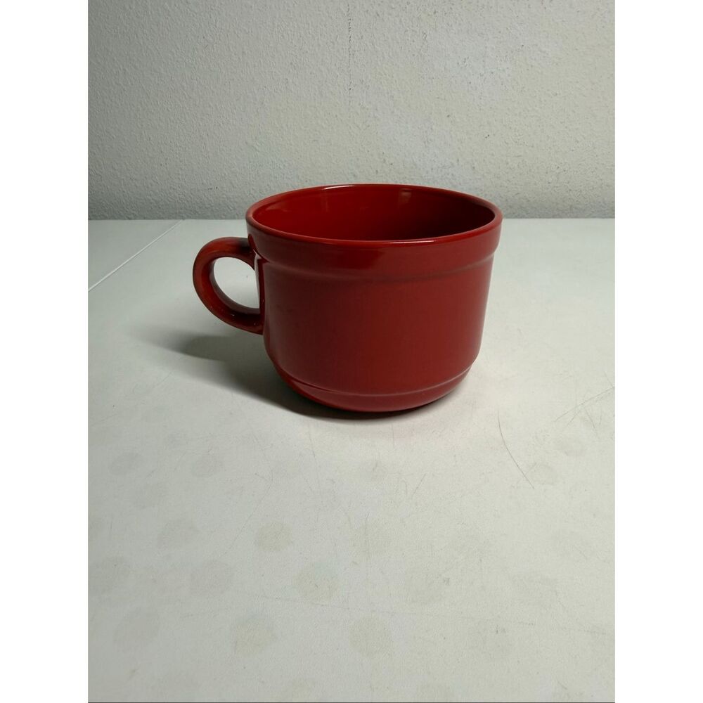 22 oz Red Cereal Mug Bowl Royal Norfolk With Hand Ceramic, Ice Cream Mug